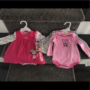 Girls dress and 3 pack onsie